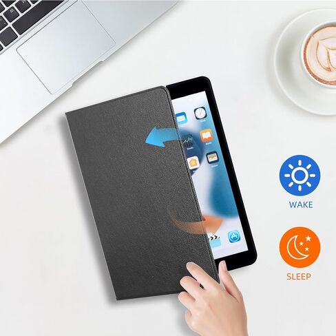 Case for 10.2 Inch iPad 9th Generation Case 2021,iPad 8th Generation Case 2020, iPad 7th Generation Case 2019-Multi-Angle Viewing Stand Cover with Pencil Holder, Auto Sleep Wake (Black) in Saudi Arabia