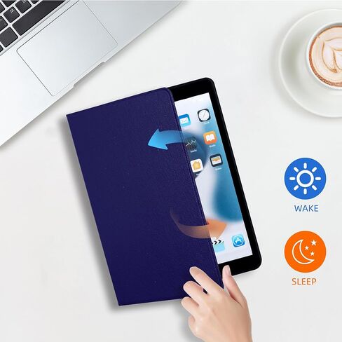 حافظة لجهاز iPad الجيل التاسع مقاس 10.2 بوصة 2021، حافظة iPad الجيل الثامن 2020، حافظة iPad الجيل السابع 2019 - غطاء حامل متعدد الزوايا مع حامل أقلام، إيقاظ تلقائي للنوم (أسود) in Kuwait