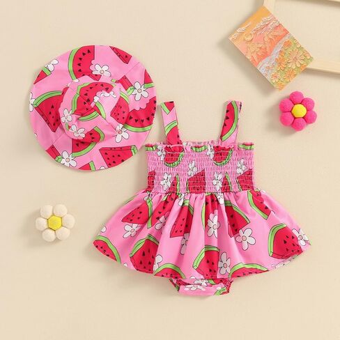 Mubineo Baby Girl Summer Clothes Floral Romper Dress Infant Sleeveless Rompers Skirt One Piece Boho Sun Dress Outfits in Saudi Arabia