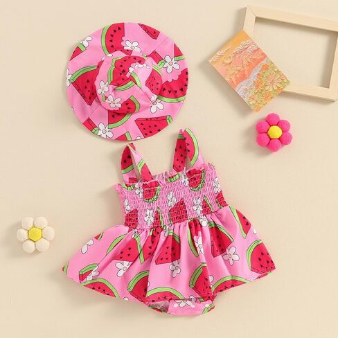 Mubineo Baby Girl Summer Clothes Floral Romper Dress Infant Sleeveless Rompers Skirt One Piece Boho Sun Dress Outfits in Saudi Arabia