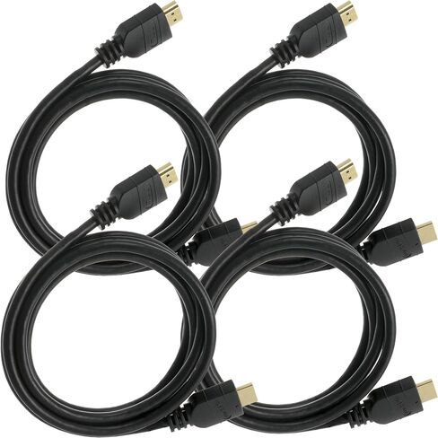 كابل NTW PURE Ultra 4K HDMI بطول 6 أقدام (2pk) كابل HDMI 2.0 عالي السرعة، 4K HDR، ثلاثي الأبعاد، 2160P، 1080P، إيثرنت - سلك HDMI، إرجاع الصوت (ARC) متوافق مع تلفزيون UHD، Blu-ray، PS5، PS4، Xbox، PC ‎شاشة-NHDMI4-006*2 in Kuwait