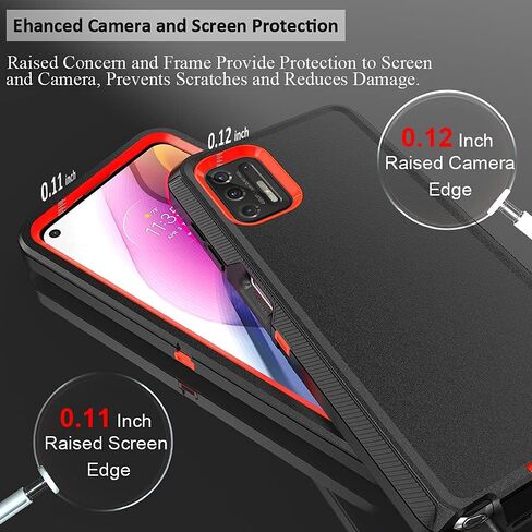 TENCO متوافق مع حافظة Moto G Stylus (2021)، غير مناسبة لـ Moto G Stylus 5G، مع واقي شاشة، حافظة متينة مقاومة للصدمات مع حافظة بمشبك حزام لـ Moto G Stylus (أسود) in Kuwait