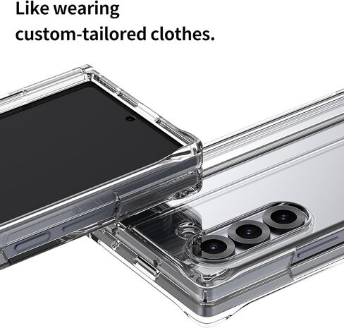 حافظة Araree Nukin 360 لهاتف Samsung Galaxy Z Fold 6 مع حماية مفصلية، غطاء حماية كامل للجسم متين ونحيف وقوي من البولي كربونات مصمم لهاتف Samsung Galaxy Z Fold 6 5G (شفاف) in Saudi Arabia