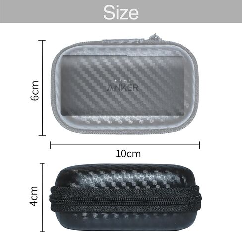 حافظة بديلة مع Anker Nano 621، حقيبة سفر صلبة لبنك الطاقة Anker 621، حقيبة شاحن محمولة معتمدة من MFi بقدرة 5000 مللي أمبير في الساعة، حافظة فقط (أسود) in Kuwait