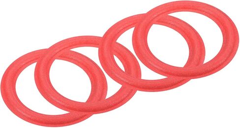 MECCANIXITY Rubber Speaker Foam Edge Surround Rings 4 Inch 68mm x 100mm Perforated Subwoofer Rings Replacement Parts for Speaker Repair or DIY Red 4 Pcs in Saudi Arabia