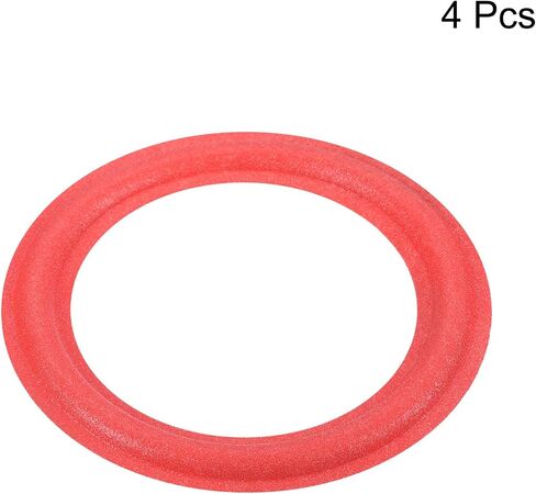 MECCANIXITY Rubber Speaker Foam Edge Surround Rings 4 Inch 68mm x 100mm Perforated Subwoofer Rings Replacement Parts for Speaker Repair or DIY Red 4 Pcs in Saudi Arabia
