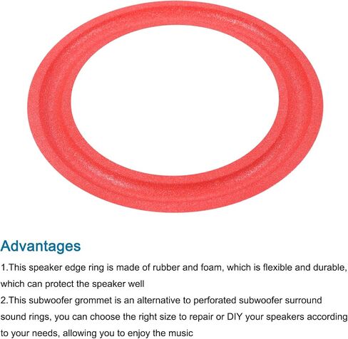 MECCANIXITY Rubber Speaker Foam Edge Surround Rings 4 Inch 68mm x 100mm Perforated Subwoofer Rings Replacement Parts for Speaker Repair or DIY Red 4 Pcs in Saudi Arabia