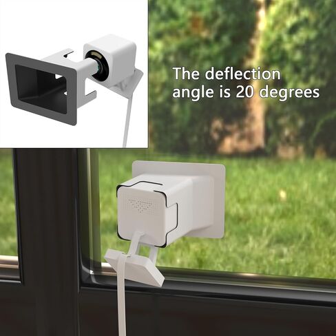 Angled Window Mount for Wyze Cam V4 Cam V3, Turn Wyze Camera into a Window Camera for Outdoor Monitoring Through Glass Use Cam v4 (Black, Pack of 1) in Saudi Arabia