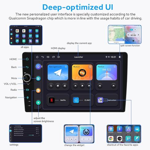 JOYING Car Stereo for Toyota FJ Cruiser 2007-2014 with Wireless Carplay Android Auto Mirror Link, 9 Inch Touch Screen 8GB+128GB Car Radio Andriod 12 Head Unit Plug and Play(JY-TZ168N8) in Saudi Arabia