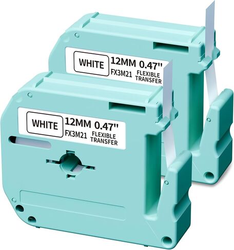 M960 Flexible Nylon Label Tapes FX3M21 Black on White 2pk, Compatible for Brother Ptouch PT-M95 PT-90 PT-70 PT-65 PT-85,12mm 0.47 Inch,Vixic M960 Label Makers in Saudi Arabia