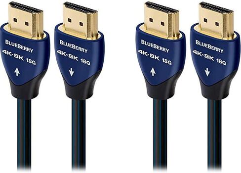AudioQuest Blueberry 4K-8K 18Gbps 1.5m (5.0ft.) HDMI Cables (2-Pack) in Saudi Arabia
