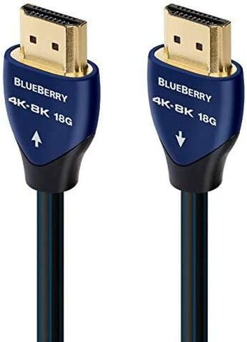 AudioQuest Blueberry 4K-8K 18Gbps 1.5m (5.0ft.) HDMI Cables (2-Pack) in Saudi Arabia