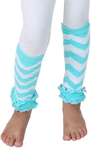 مجموعة متنوعة من أغطية تدفئة الأرجل الصغيرة المخططة للفتيات مكونة من 5 قطع - وردي/وردي فاقع/أرجواني/أزرق in Kuwait