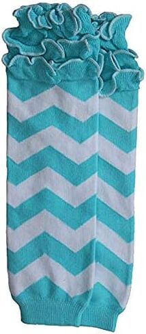 مجموعة متنوعة من أغطية تدفئة الأرجل الصغيرة المخططة للفتيات مكونة من 5 قطع - وردي/وردي فاقع/أرجواني/أزرق in Kuwait