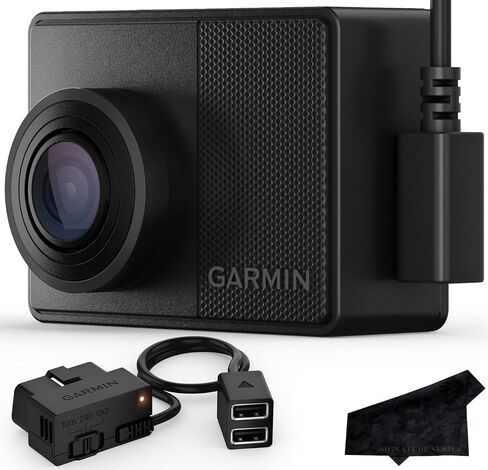 Garmin Dash Cam 67W, 180-degree FOV, 1440p, Monitor Your Vehicle w/Signature Constant Power Bundle in Saudi Arabia