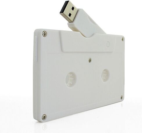Cassette USB Flash Drive with Transparent Box Packing, Tape Model Retro Great Gift Memory Stick Thumb Drive, Creative USB Pendrive U Disk (red, 128GB) in Saudi Arabia