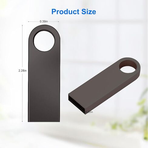 محرك فلاش USB سعة 32 جيجابايت، محرك أقراص فلاش معدني، محركات أقراص USB للكمبيوتر (أسود) in Saudi Arabia