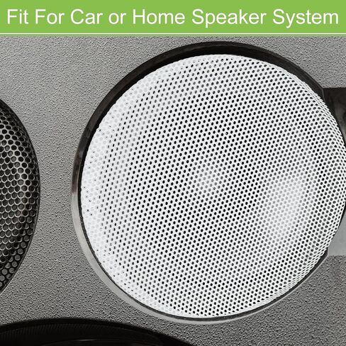 ACROPIX Universal 3 Inch Speaker Grills Mesh for Audio Subwoofer 84x6.5mm Grille without Frame White - Pack of 2 in Saudi Arabia
