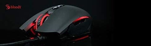 BLOODY SP80 Optical Switch Gaming Mouse - Fastest Mouse Switch in Gaming - Enthusiast Grade Gaming Sensor - 8 Programmable Buttons - Non-Slip Rubberized Texture - Black - 12,000 FPS in Saudi Arabia