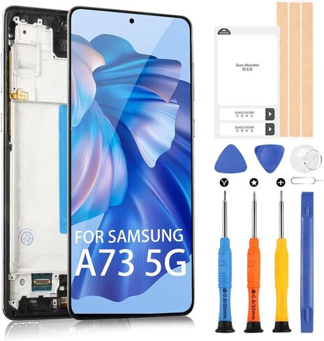 لهاتف Samsung Galaxy A73 5G شاشة بديلة A736 LCD A736B A736B/DS مجموعة محول رقمي لشاشة تعمل باللمس مع أدوات إصلاح (بدون وظيفة بصمة الإصبع، Incell) in Saudi Arabia