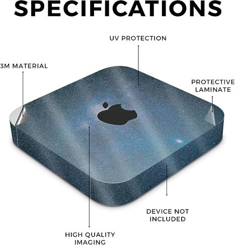 Glossy Glitter Skin Compatible with Apple Mac Mini M2 Pro (2023) - Night Sky - Premium 3M Vinyl Protective Wrap Decal Cover - Easy to Apply | Crafted in The USA by MightySkins in Kuwait