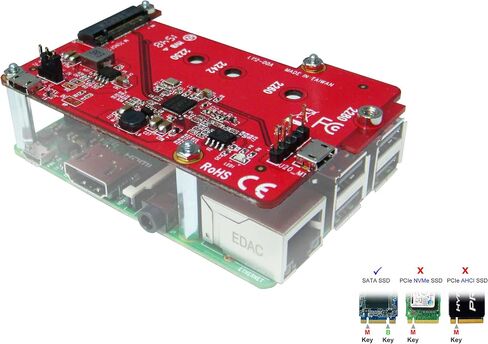 Ableconn PI232DB9M لوحة توسيع GPIO مدمجة TX/RX إلى DB9M RS232 لـ Raspberry Pi in Kuwait