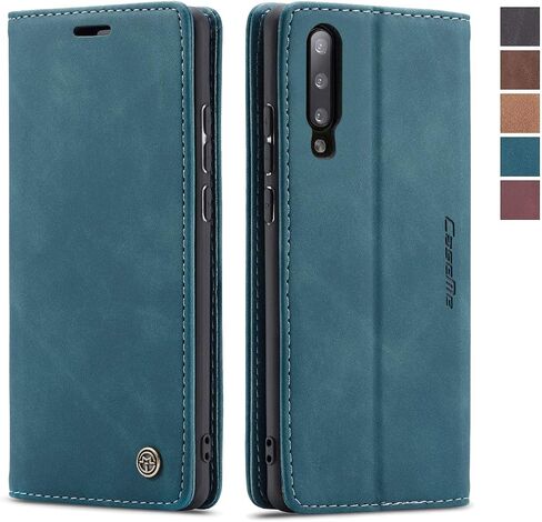 Samsung Galaxy A50 Case,Samsung Galaxy A50 Wallet Case Cover,Magnetic Stand Flip Protective Cover Book Style Leather Flip Cover Durable Shockproof Protective Cover for Samsung Galaxy A50(Black) in Saudi Arabia
