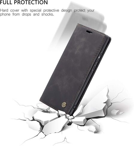 حافظة محفظة SENSKO لهاتف Samsung Galaxy A50، غطاء واقٍ قابل للطي بحامل مغناطيسي على شكل كتاب، غطاء قلاب جلدي متين مقاوم للصدمات لهاتف Samsung Galaxy A50 (أزرق) in Kuwait