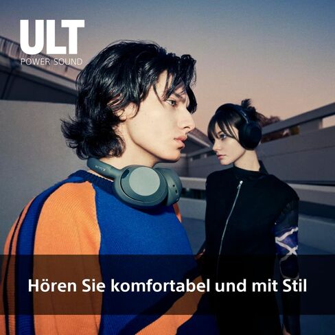سماعات رأس سوني ULT WEAR فوق الأذن اللاسلكية المانعة للضوضاء مع صوت ULT، صوت جهير هائل، جودة مكالمات واضحة، عمر بطارية يصل إلى 30 ساعة، مساعد Alexa وGoogle، IOS وAndroid (أبيض فاتح) in Saudi Arabia