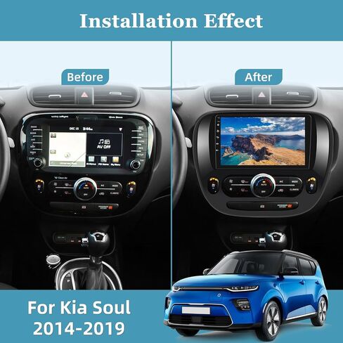 [2+64G] Car Radio for Kia Soul 2014-2019 with Wireless Carplay and Android Auto - 9 Inch Touchscreen Android 13 Car Stereo - Multiple UI/GPS Navigation/WiFi + AHD Backup Camera in Saudi Arabia