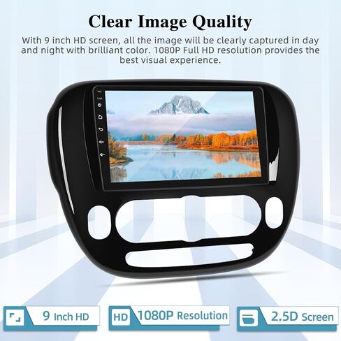 [2+64G] Car Radio for Kia Soul 2014-2019 with Wireless Carplay and Android Auto - 9 Inch Touchscreen Android 13 Car Stereo - Multiple UI/GPS Navigation/WiFi + AHD Backup Camera in Saudi Arabia