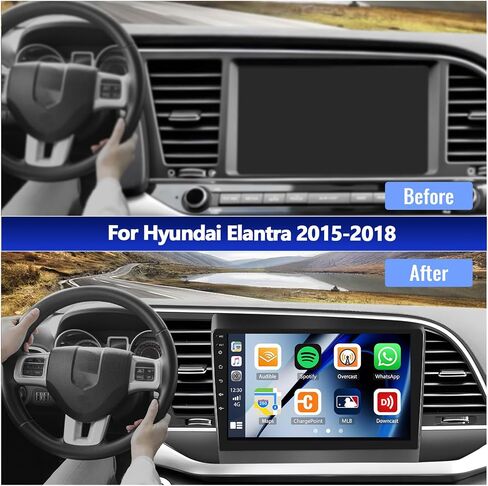 Android 13 Car Stereo for Hyundai Elantra 2015-2018 with Apple Carplay Android Auto,9'' HD Touchscreen Car Radio with WiFi,GPS Navigation,Bluetooth,FM/RDS Radio,SWC,Daul USB,HiFi+Backup Camera in Saudi Arabia