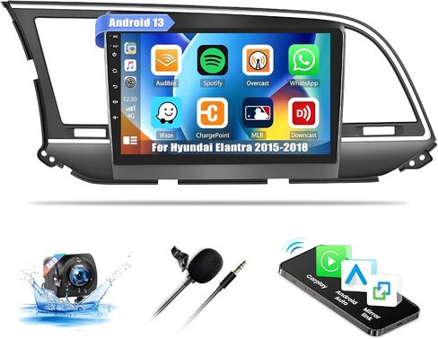 Android 13 Car Stereo for Hyundai Elantra 2015-2018 with Apple Carplay Android Auto,9'' HD Touchscreen Car Radio with WiFi,GPS Navigation,Bluetooth,FM/RDS Radio,SWC,Daul USB,HiFi+Backup Camera in Saudi Arabia