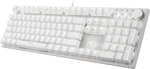 لوحة مفاتيح ميكانيكية مضيئة K74M من i-rocks - مع مفاتيح Gateron قابلة للتبديل السريع - 107 مفاتيح، وكابل USB-C قابل للفصل، وإضاءة خلفية LED، وأغطية مفاتيح PBT مزدوجة، وتحكم ذكي في العجلات - أسود in Kuwait