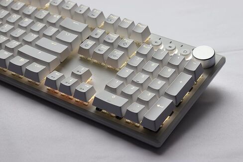 لوحة مفاتيح ميكانيكية مضيئة K74M من i-rocks - مع مفاتيح Gateron قابلة للتبديل السريع - 107 مفاتيح، وكابل USB-C قابل للفصل، وإضاءة خلفية LED، وأغطية مفاتيح PBT مزدوجة، وتحكم ذكي في العجلات - أسود in Kuwait