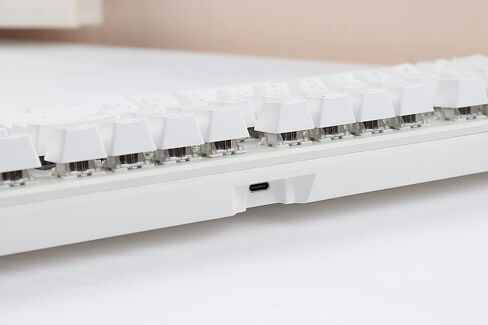 لوحة مفاتيح ميكانيكية مضيئة K74M من i-rocks - مع مفاتيح Gateron قابلة للتبديل السريع - 107 مفاتيح، وكابل USB-C قابل للفصل، وإضاءة خلفية LED، وأغطية مفاتيح PBT مزدوجة، وتحكم ذكي في العجلات - أسود in Kuwait