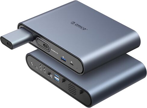 موزع ORICO USB C مع حاوية M.2، محطة إرساء USB C 10 في 1 تناسب M.2 NVMe/SATA، 10 جيجابت في الثانية USB-A، 10 جيجابت في الثانية USB-C، 4K@60 هرتز HDMI، إيثرنت، مقبس صوت 3.5 مم in Saudi Arabia