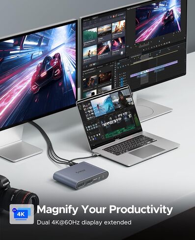 موزع ORICO USB C مع حاوية M.2، محطة إرساء USB C 10 في 1 تناسب M.2 NVMe/SATA، 10 جيجابت في الثانية USB-A، 10 جيجابت في الثانية USB-C، 4K@60 هرتز HDMI، إيثرنت، مقبس صوت 3.5 مم in Saudi Arabia