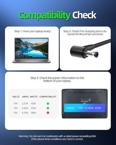 شاحن تيار متردد 65 وات مناسب لجهاز Intel nuc FSP065-10AABA NUC8CCHKR NUC8CCHB NUC7i3DN NUC7i5DN NUC7i7DN NUC7i3BN NUC7i5BN NUC7i7BN (يناسب فقط أجهزة الكمبيوتر المحمول 65 وات) in Saudi Arabia