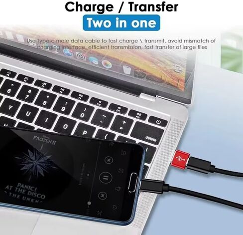 (4 -Pack Type 2 Female to USB 2.0 Male Convertor Connector Fast Charging Type C Adapter (Black) in Saudi Arabia
