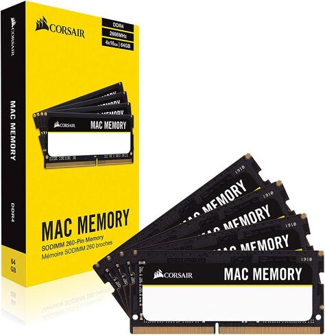 ذاكرة الكمبيوتر المحمول Corsair Apple المعتمدة 16 جيجابايت (2 × 8 جيجابايت) DDR3 1333 ميجاهرتز (PC3 10666) 1.5 فولت in Saudi Arabia