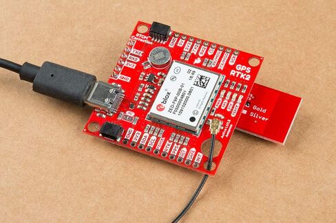 SparkFun GPS-RTK2 Board - ZED-F9P (Qwiic) High-precision breakout No soldering required Breadboardable Contains a Rechargeable backup battery allowing a Warm-start decreasing time-to-first-fix in Saudi Arabia