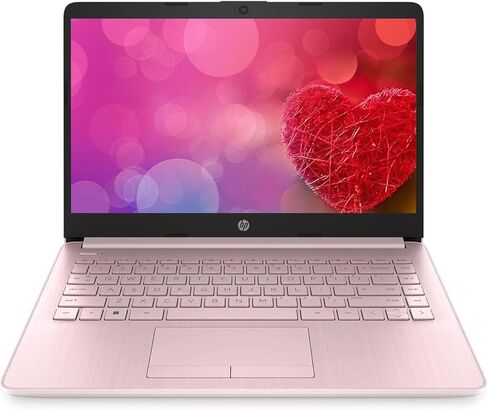 HP 14" HD Laptop Newest Stream, Intel N4000 Series Processor, 8GB DDR4 RAM, 64GB eMMC, WiFi, Bluetooth, HDMI, Webcam, USB Type-A&C, Pink (Renewed) in Saudi Arabia