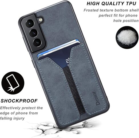 Kowauri for Galaxy S21 Case,SM-S21 PU Leather Wallet Case with Credit Card Slot Holder Ultra Slim Protector Case for Samsung Galaxy S21 5G 6.2 inch (Blue) in Saudi Arabia
