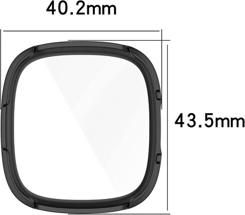 FitTurn 6Pack Screen Protector Case Compatible with Fitbit Versa 4/Sense 2 with HD Tempered Glass Case Cover Full Coverage Shell Protective for Versa 4/Sense 2 Smartwatch in Saudi Arabia