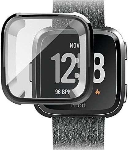 حافظة واقي شاشة FitTurn مكونة من 6 قطع متوافقة مع Fitbit Versa 4/Sense 2 مع غطاء حماية من الزجاج المقوى عالي الدقة وغطاء حماية كامل للساعة الذكية Versa 4/Sense 2 in Saudi Arabia