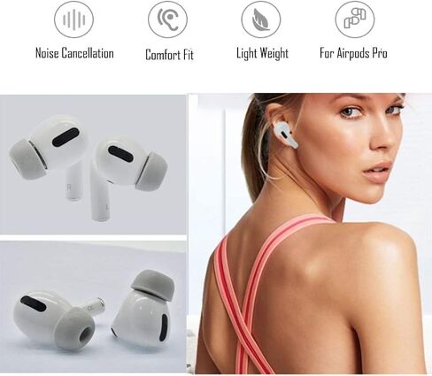 Zotech Extra Small Kids Size 3 Pairs Memory Foam Ear Tips for Apple Airpods Pro 1st & 2nd Gen (Grey) in Saudi Arabia