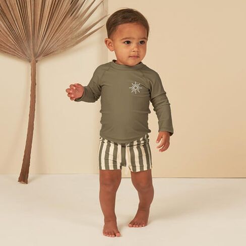 Toddler Baby Boy Girl Swimsuit Long Sleeve Rashguard Swimwear Trunks 2 Piece Bathing Suit in Saudi Arabia