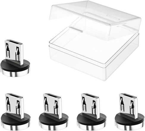 𝐄𝐒𝐒𝐀𝐆𝐄𝐑 5 Pack USB-C 1Pin Magnetic Tips Connectors Head for Type C Devices, Magnetic Phone Cable Tips for Samsung Galaxy S8 S8 Plus, Google Pixel/Pixel XL, Nexus 6P/5X, OnePlus in Saudi Arabia