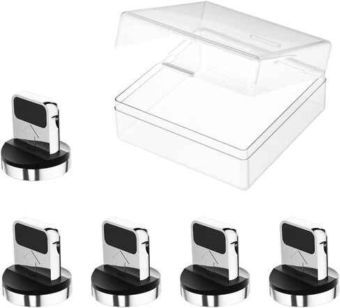 5 قطع USB-C 1Pin رؤوس موصلات مغناطيسية للأجهزة من النوع C، أطراف كابل هاتف مغناطيسي لهاتف Samsung Galaxy S8 S8 Plus، Google Pixel/Pixel XL، Nexus 6P/5X، OnePlus in Kuwait